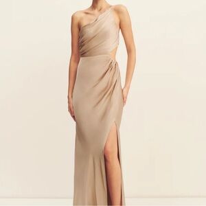 Shona Joy La Lune Asymmetrical Gathered Dress